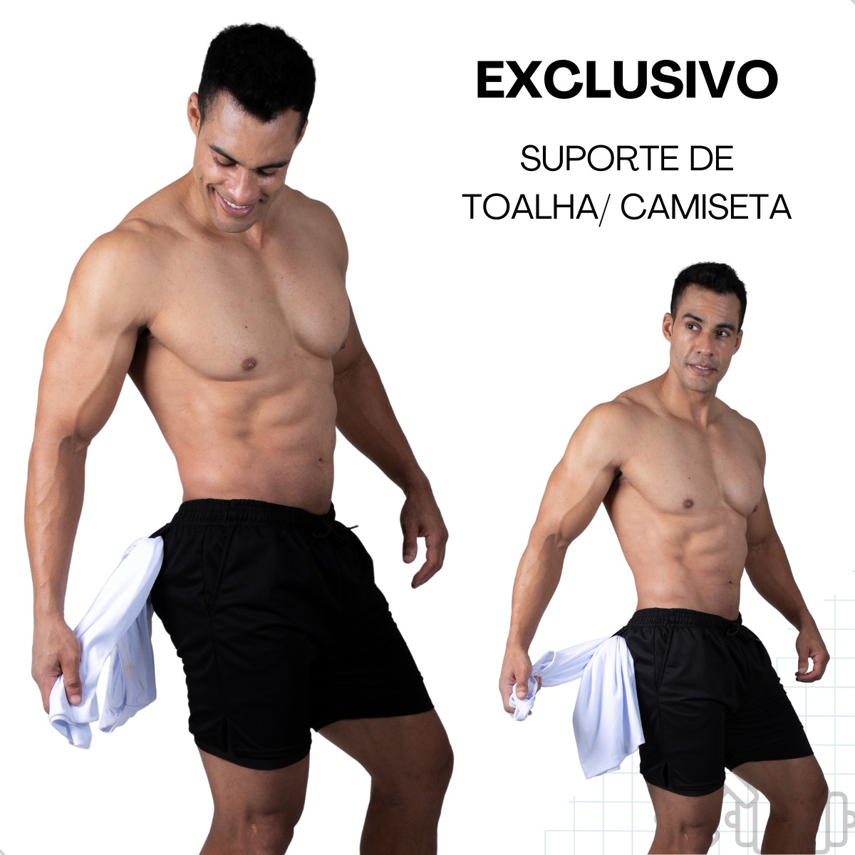 Short Duplo 2 em 1 para Corrida Bolso Interno Proteção UV20+ 5
