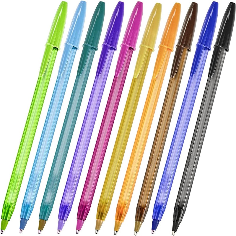 Canetas Coloridas Bic Cristal Fashion 10 Cores 4