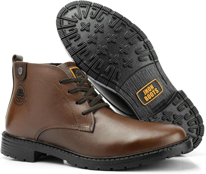 Bota Coturno Masculina de Couro Legítimo Casual 1