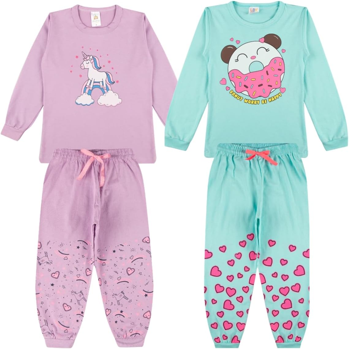 Kit Sortido 3 Pijamas Infantis Menina 4