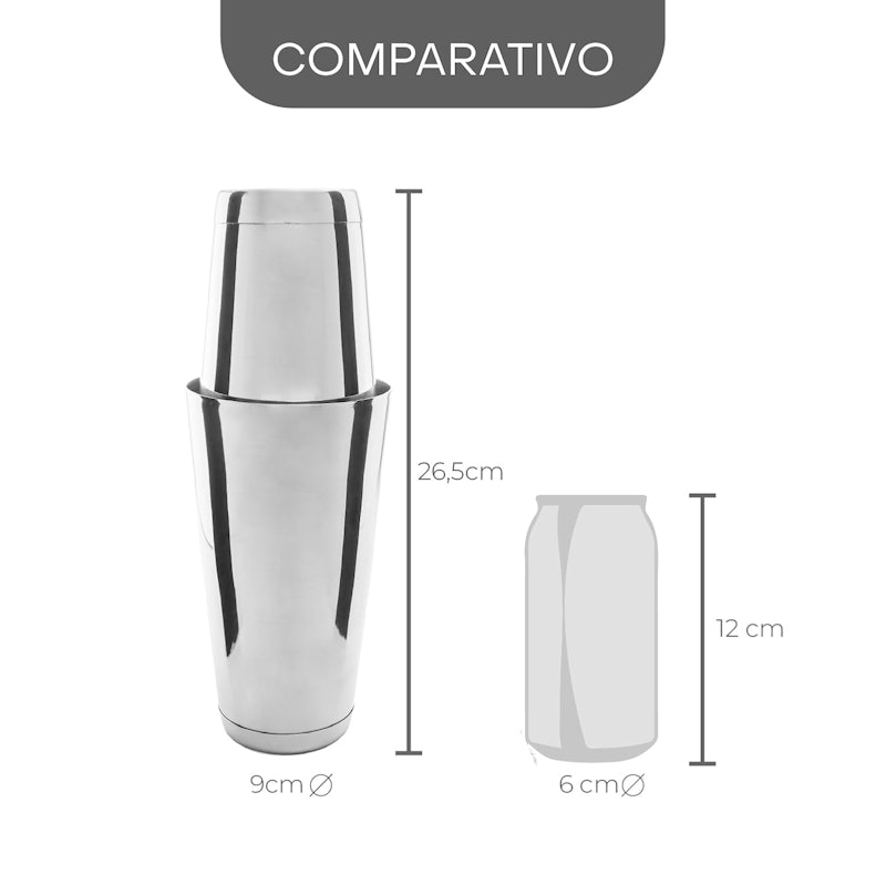 Kit Coqueteleira de Aço Inox Profissional 5