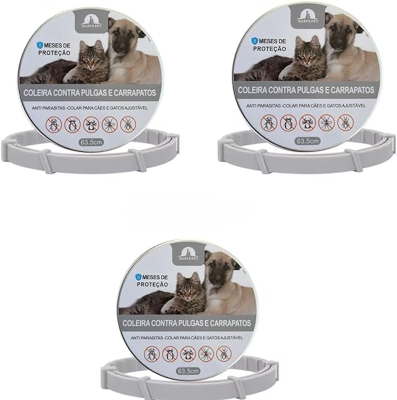 Kit com 3 Coleiras Antipulgas para Cães e Gatos 1