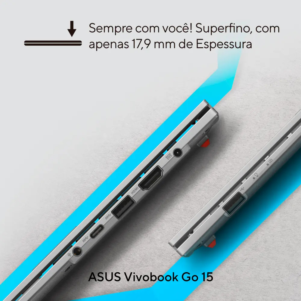 Notebook ASUS Vivobook Go 15 Core i3 4 GB 128 GB 3