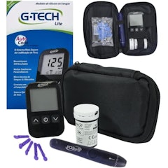 Medidor de Glicose G-Tech Lite (com Kit de 10 Tiras e 10 Lancetas)