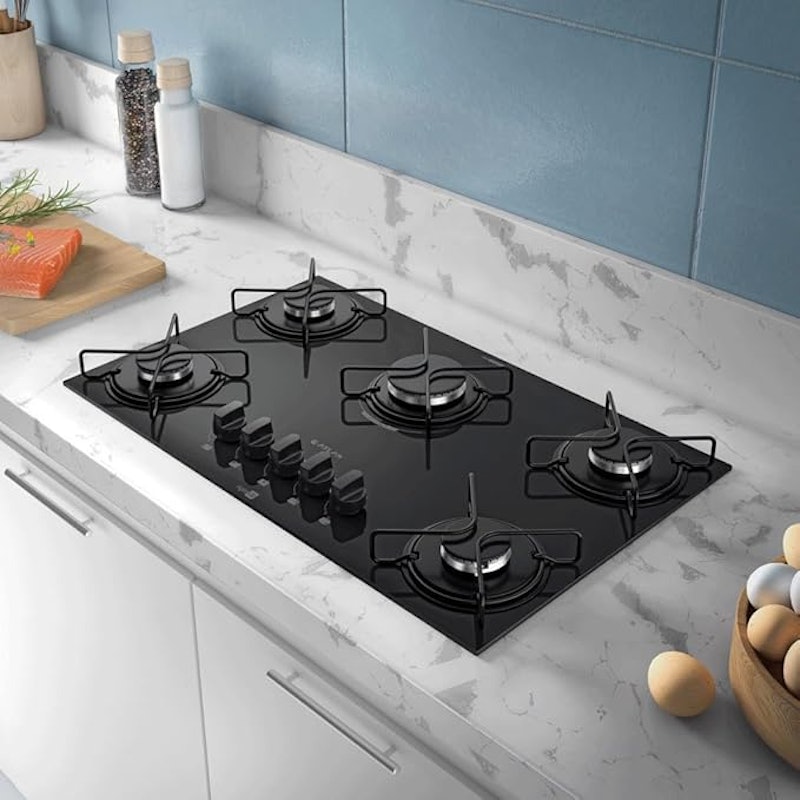 Cooktop 5 Bocas Preto com Mesa de Vidro Atlas Agile Up 4