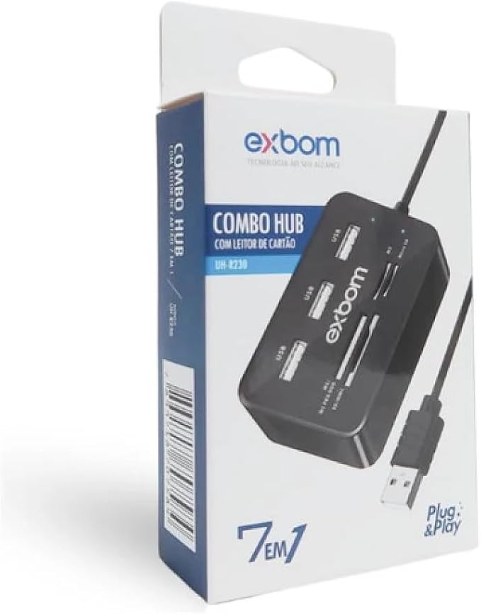 Combo Hub com Leitor de Cartão 7 em 1 4