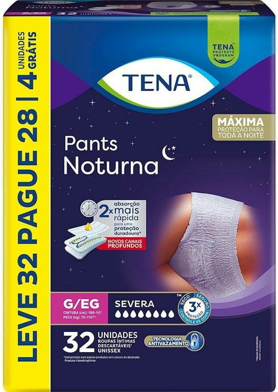 Roupa Íntima Tena Pants Noturna G/EG 32 Unidades 1