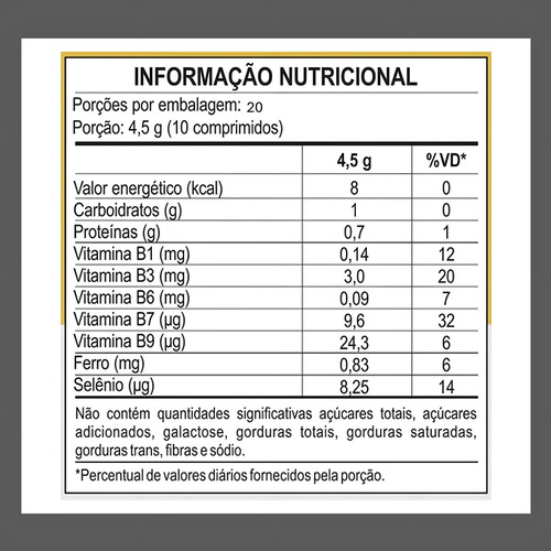 Levedo de Cerveja Complexo B 2
