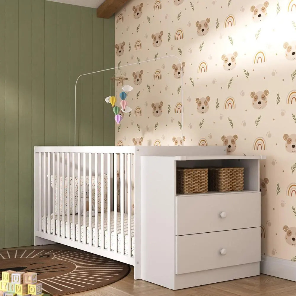 Berço Cômoda para Colchão 60 x 130 cm Beijinho Multimóveis 2