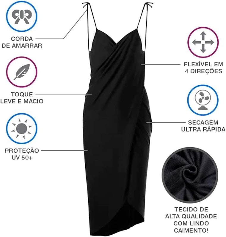 Saída de Praia Proteção UV + Viseira Dupla Face 4