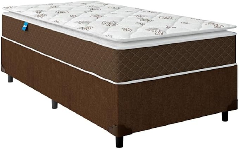 Cama Box Solteiro Colchão Molas Ensacadas Pillow Top Martino 1