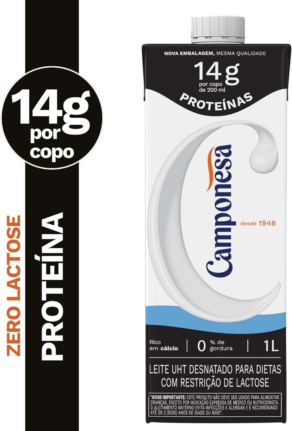 Leite Zero Lactose Desnatado Camponesa 4