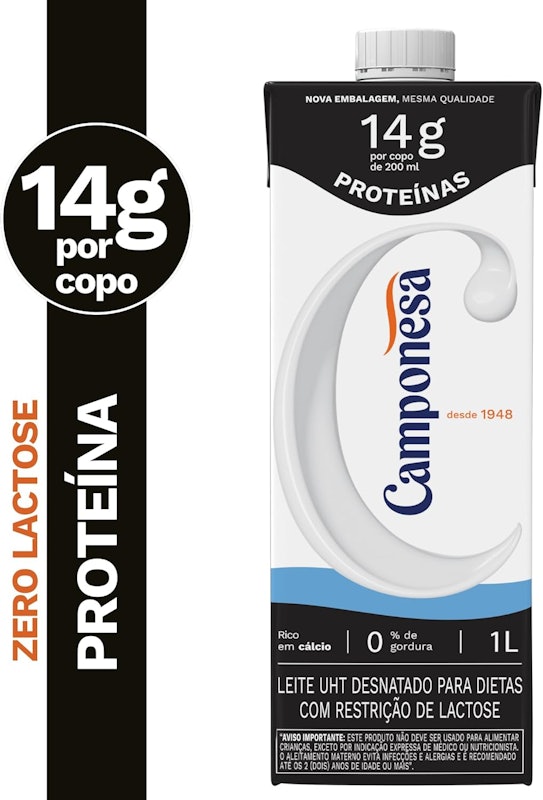 Leite Zero Lactose Desnatado Camponesa 4