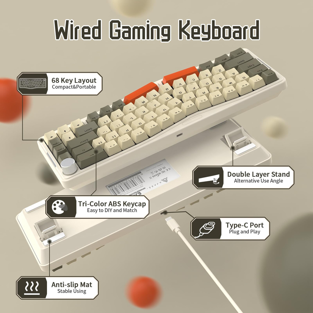 Ajazz AKS068 Alice Mechanical Keyboard 3
