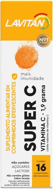 Lavitan Super C 1,9g Com 16 Comprimidos Efervescentes 2