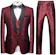 KUDORO Conjunto de Terno Masculino Slim Fit de Smoking de 3 Peças Kudoro 1