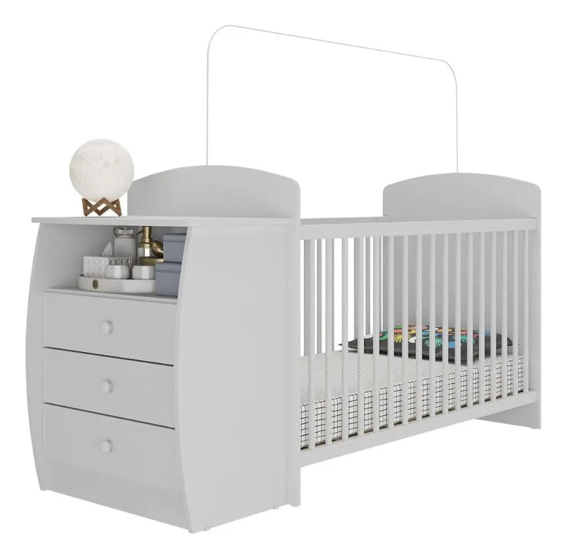 Berço Cômoda Cajuzinho para Colchão 60 x 130 cm Multimóveis 1