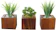 HM DESIGN Kit 3 Vasinhos Planta Artificial Decoração Gabinete Banheiro 1