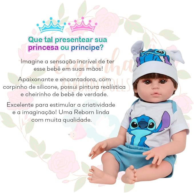 Bebê Reborn Menino com Acessórios Lindo Recém Nascido 4