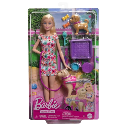 Barbie, Conjunto de Brinquedo, Passeio de Animais de Estimação com Cadeira de Rodas 5