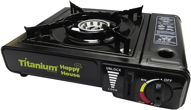Fogareiro Fogão Camping Portátil Cartucho Gás Titanium 1