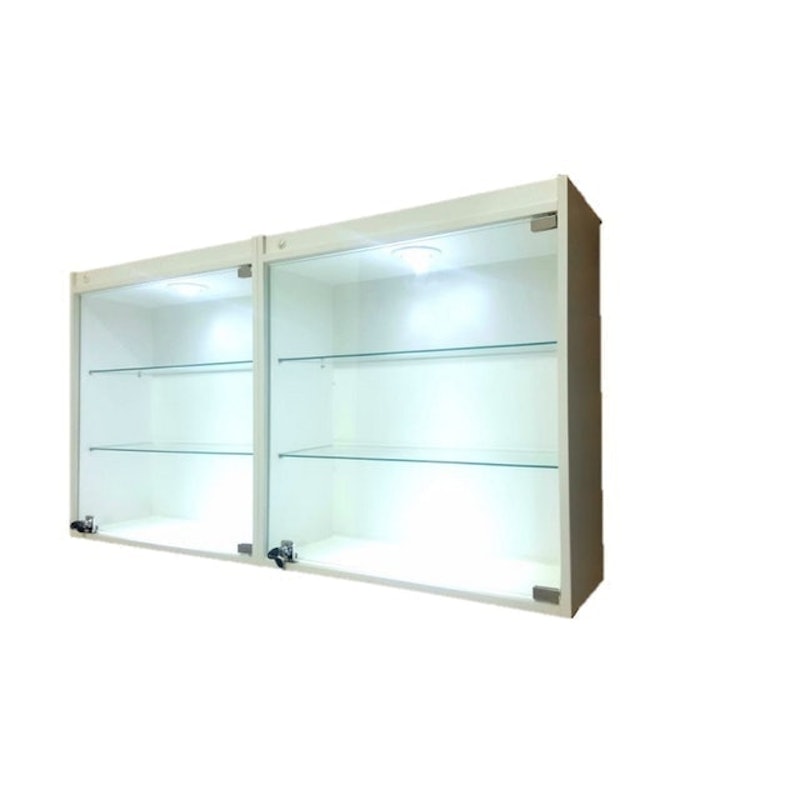Vitrines Suspensas com Led Branca Expositor Prateleira Led 1