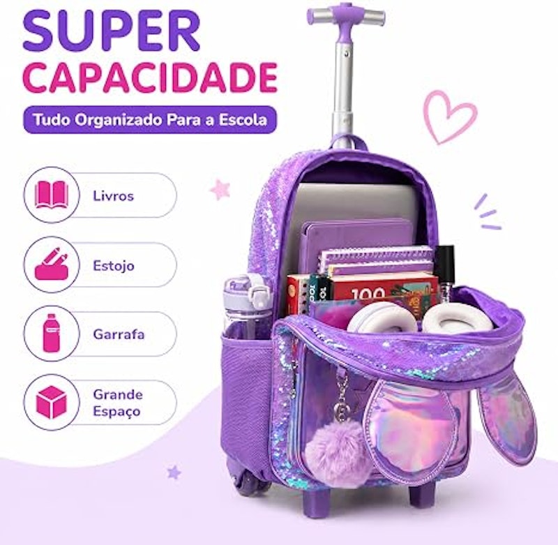 Kit Bolsa Feminina, Lancheira e Estojo 5