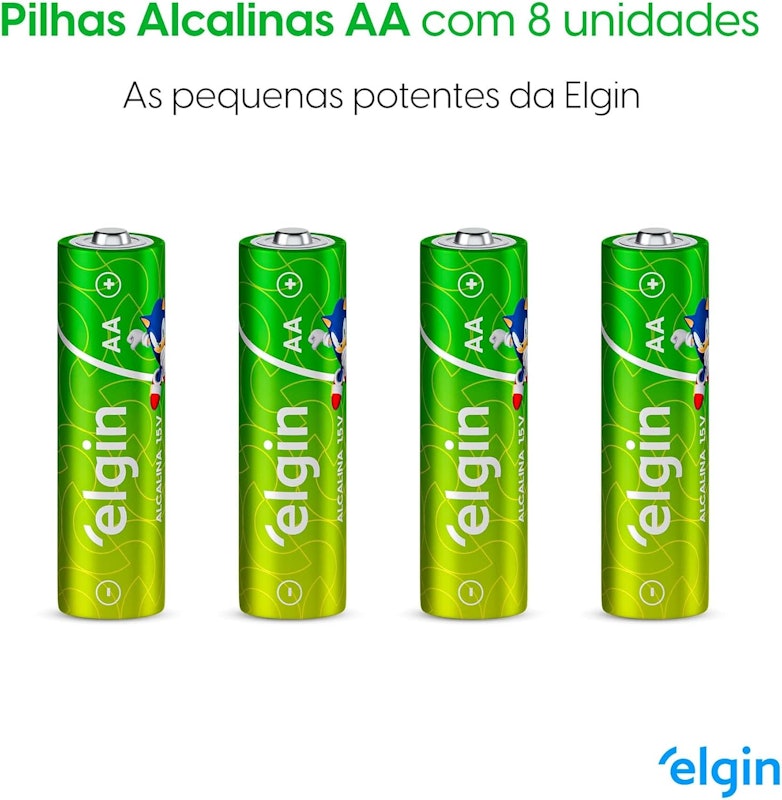 Pilha Alcalina AA Comum Elgin 2