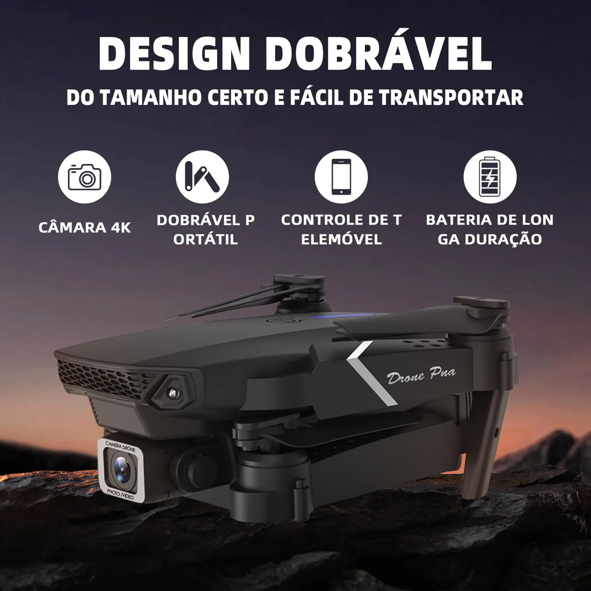 Drone com Câmera Drone Profissional 1080p HD 4K 4