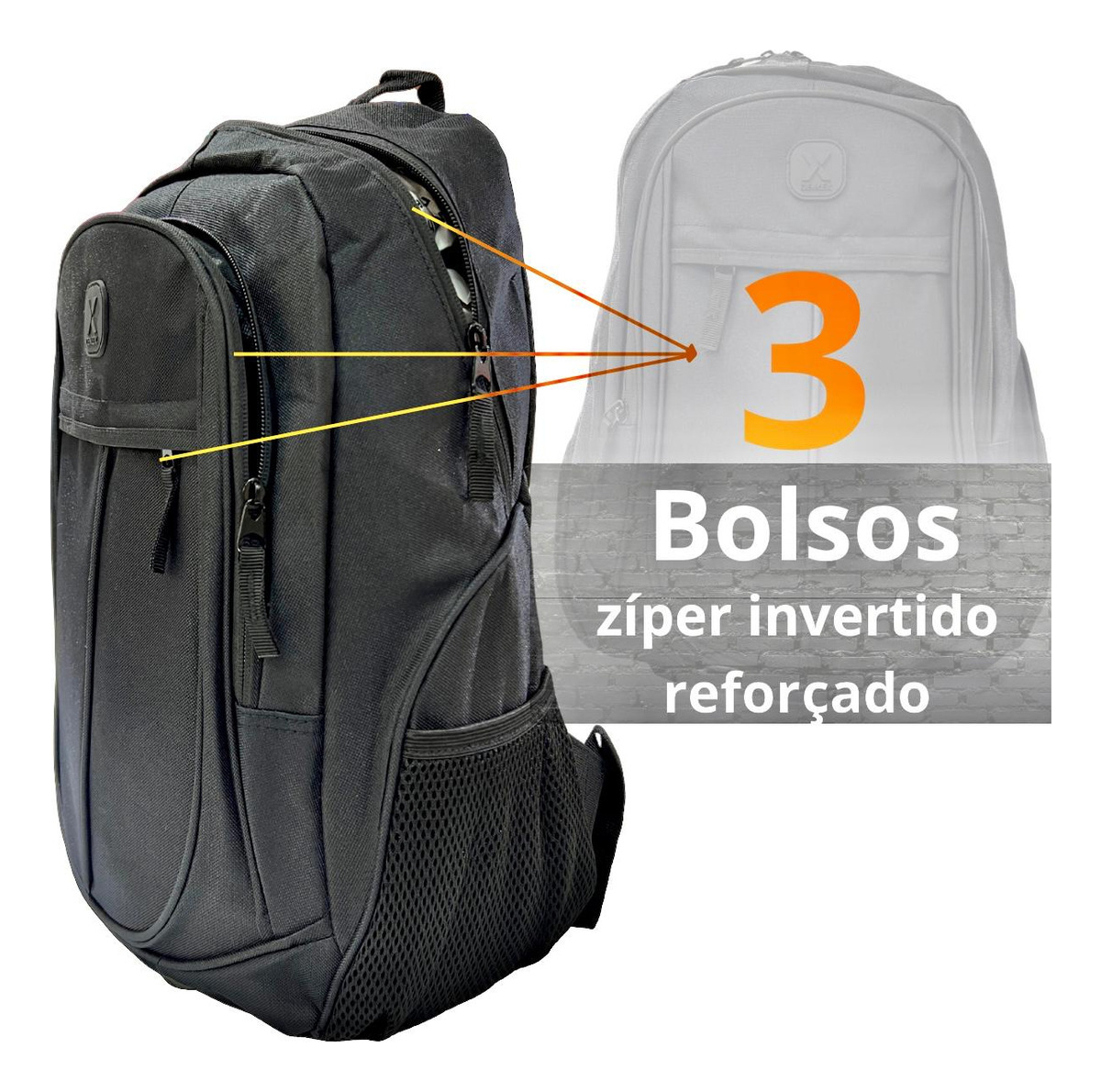 Mochila Juvenil Masculina 18” Denlex 4