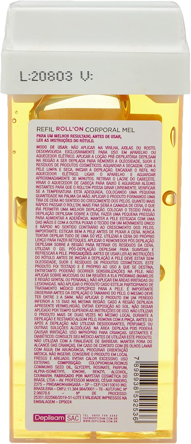 Cera Roll-On Corporal Depilsam Mel 2