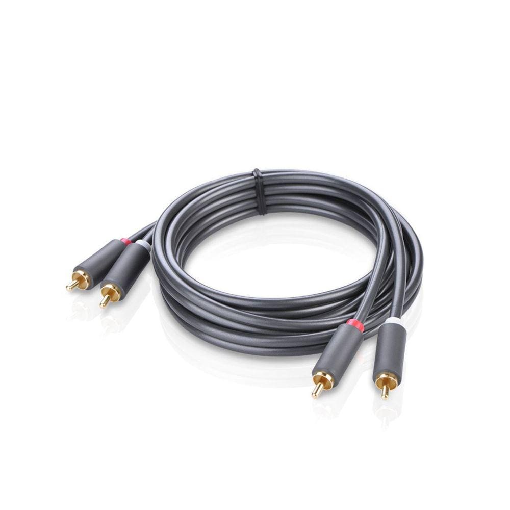 Cabo Áudio Estéreo Blindado 2 RCA para 2 RCA 4