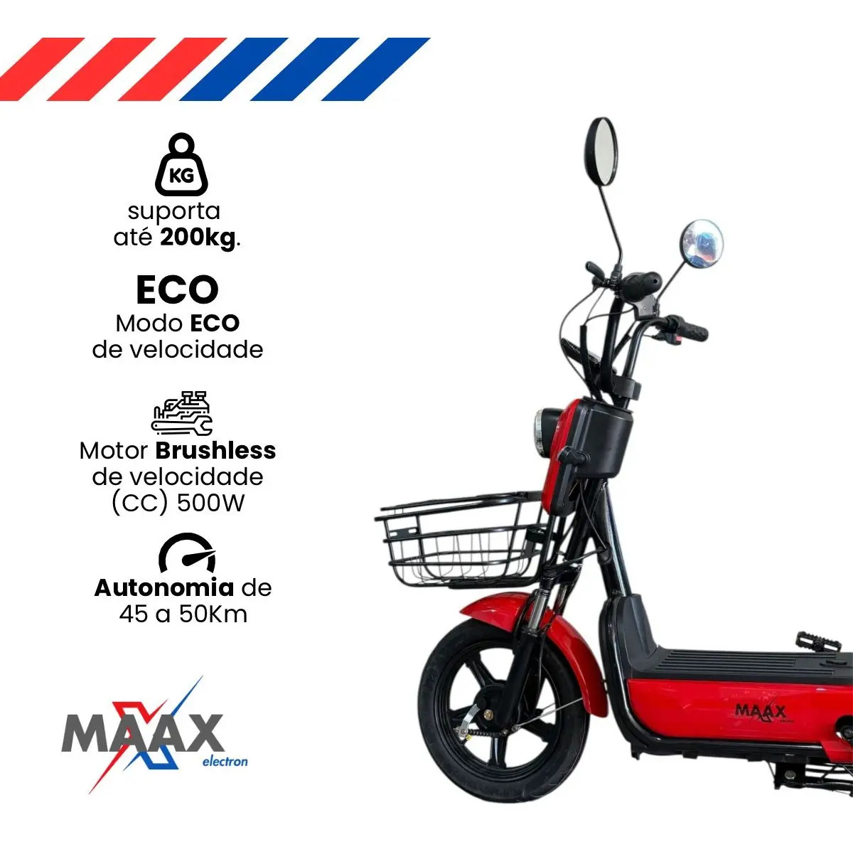 Moto Scooter Bicicleta Elétrica 500 W Max Electron 4