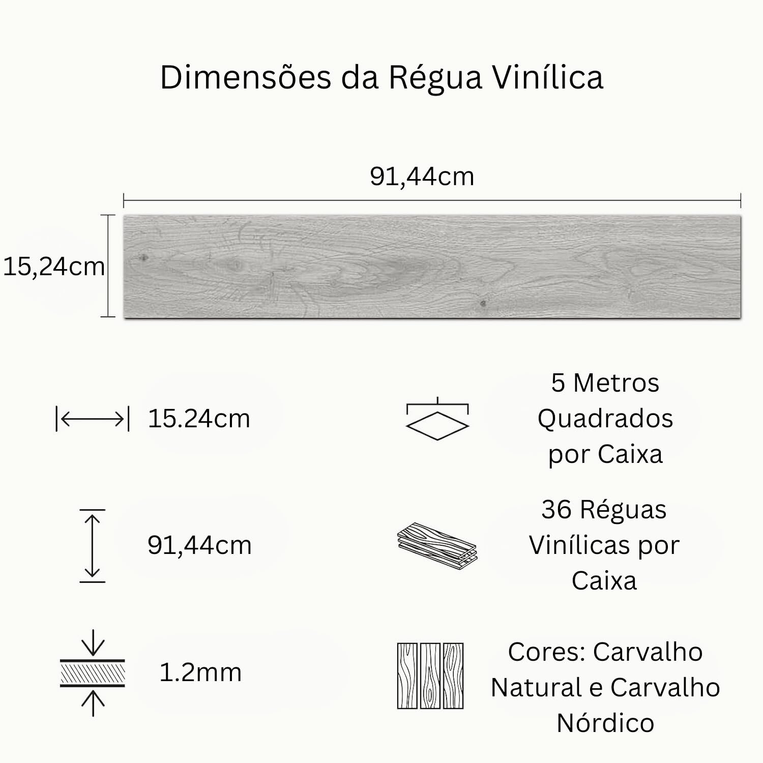 Piso Vinílico Autocolante Réguas Caixa 5 m² 4