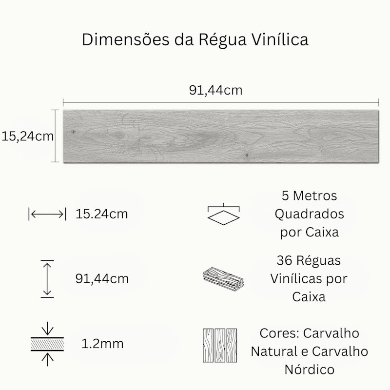 Piso Vinílico Autocolante Réguas Caixa 5 m² 4