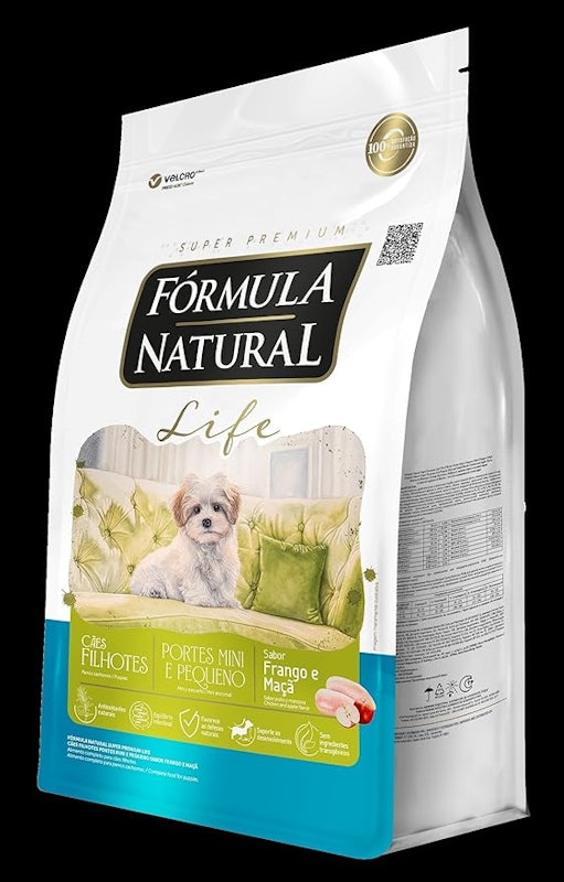 Ração Fórmula Natural Super Premium Life Cães Filhotes Portes Mini e Pequeno Frango e Maçã 3