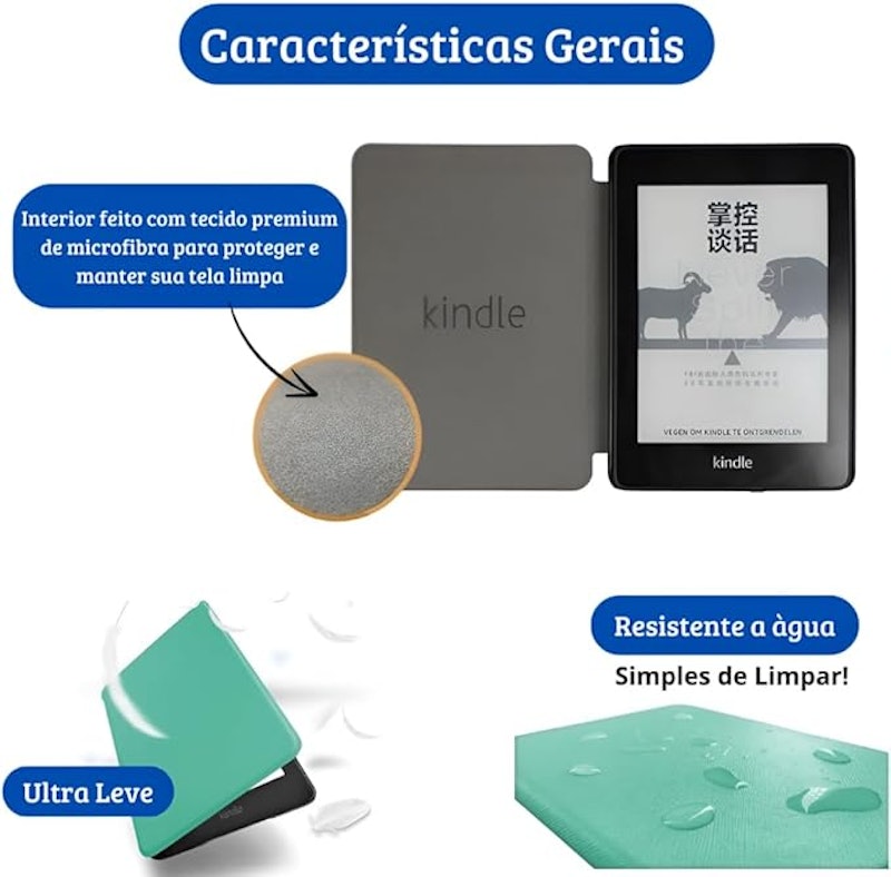 Capa para Kindle Paperwhite 12ª Geração e Kindle Colorsoft 4