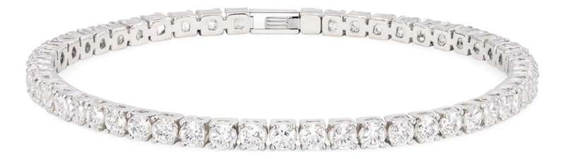 Pulseira Riviera com Pedras P Folheada a Prata 925 1