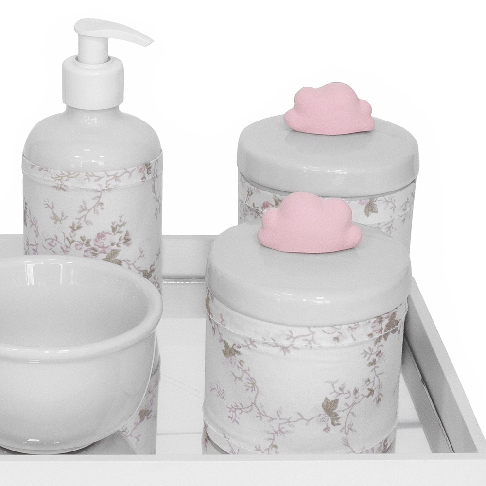 Kit Higiene Bebê Porcelana com Bandeja de Espelho 2