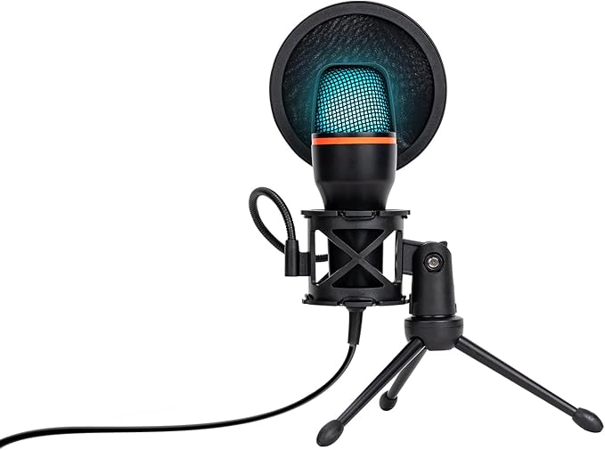 Microfone de Condensador RGB com Iluminação 1