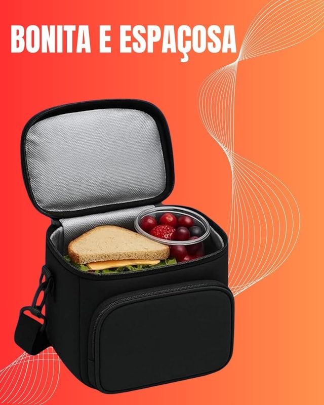 Bolsa Térmica Lancheira Marmita Térmica com Alça 5