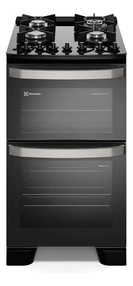 Fogão 4 Bocas Electrolux Preto Experience Mesa de Vidro 1