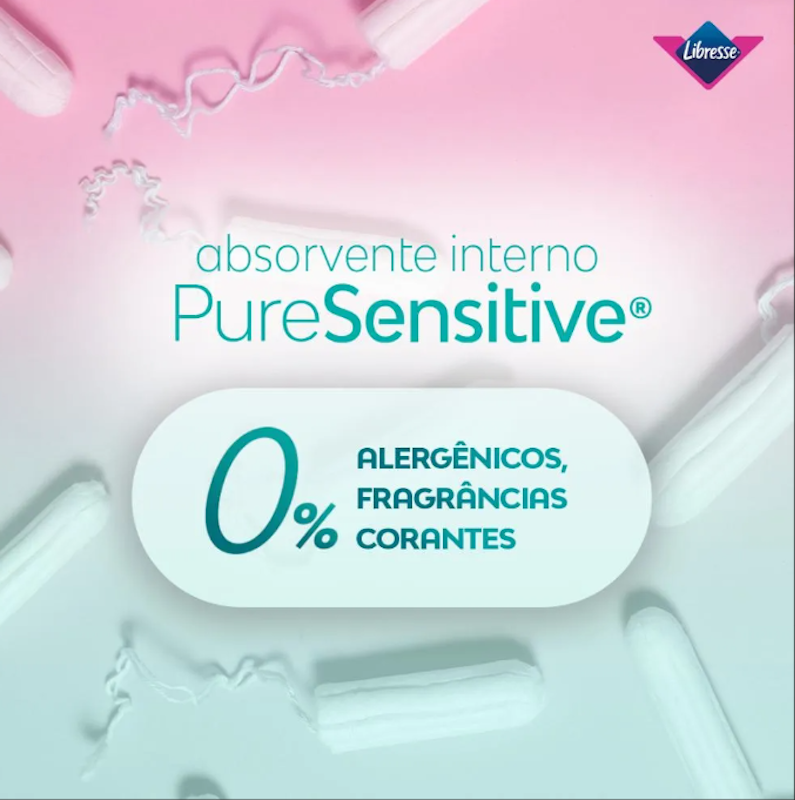 Absorvente Interno s/ Aplicador Pure Sensitive Super 2