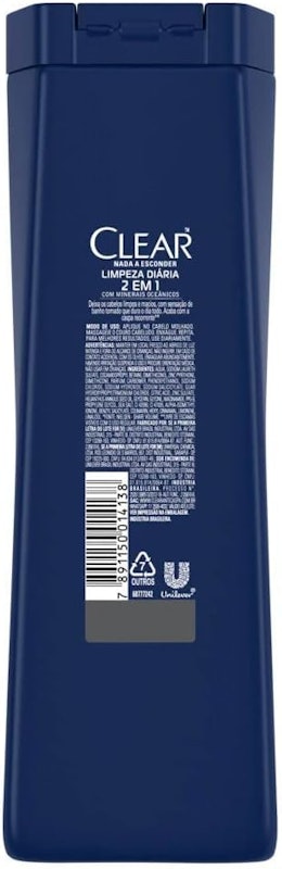 Shampoo Clear 2 em 1 Anticaspa Limpeza Diária 3