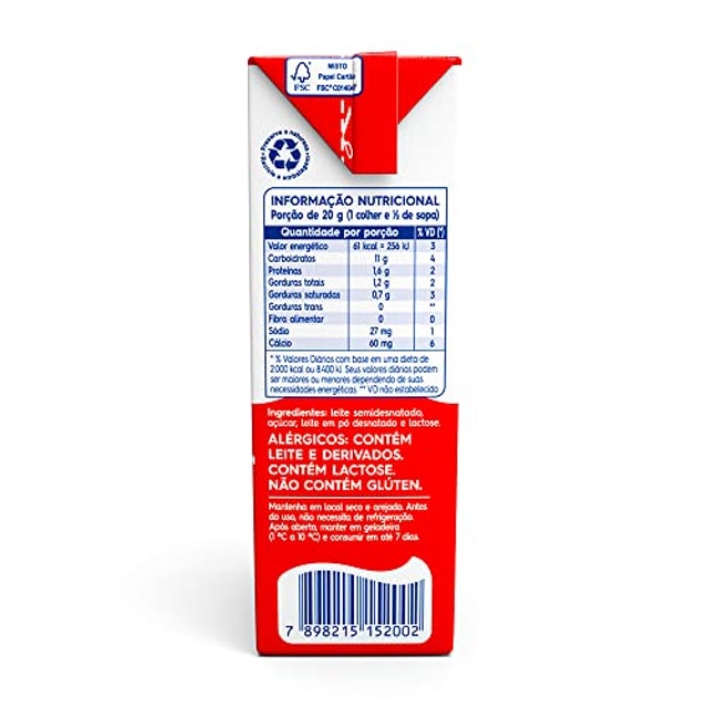 Leite Condensado Semidesnatado Piracanjuba 395g 3