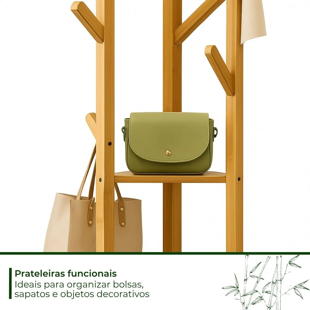 Cabideiro de Chão Bambu 4