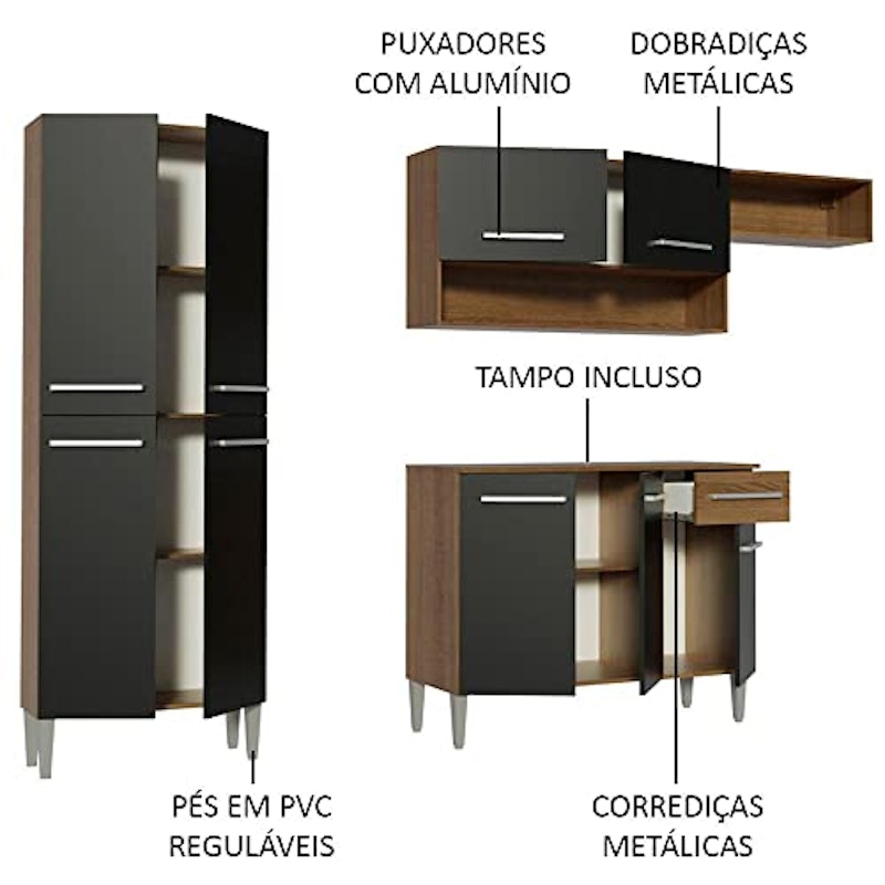 Armário de Cozinha Compacta Emilly Top 3