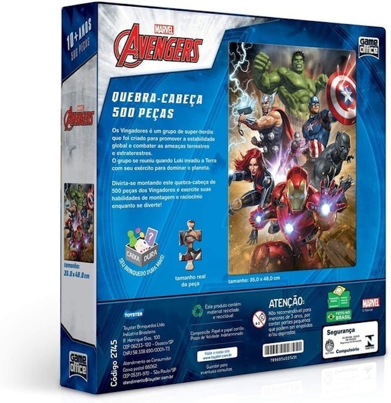 Os Vingadores Quebra-Cabeça 500 peças 3