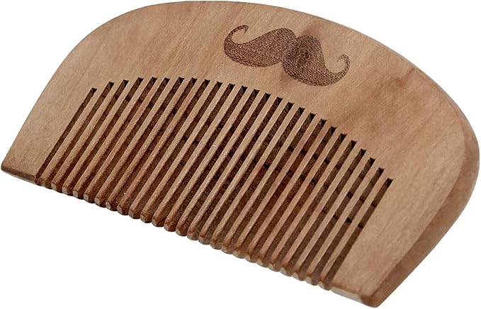 Pente de Madeira Alinhador de Barba e Bigode 2