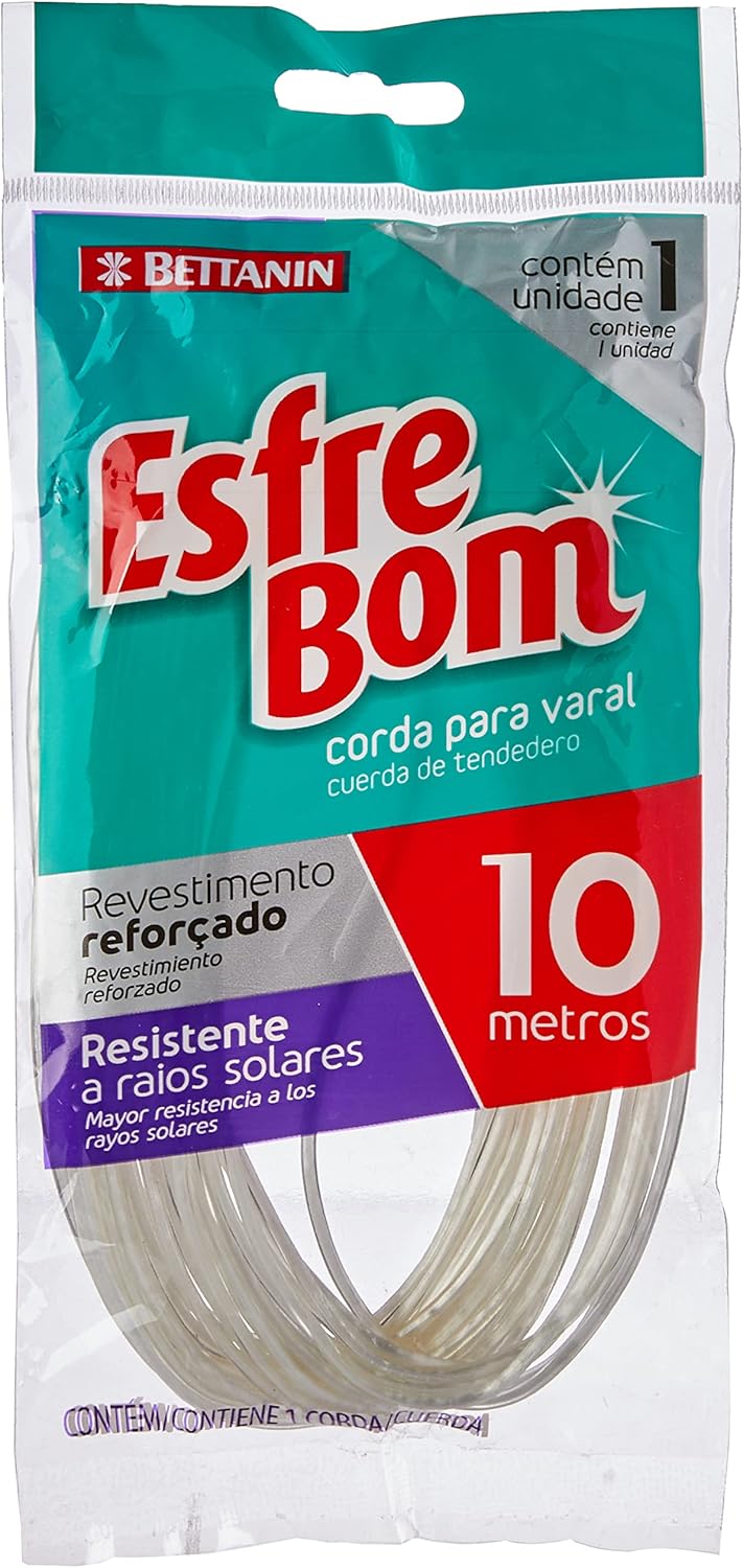 EsfreBom Corda para Varal Revestida Branca 10 m 1